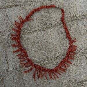 Coral necklace.  Orange. 20 inches.